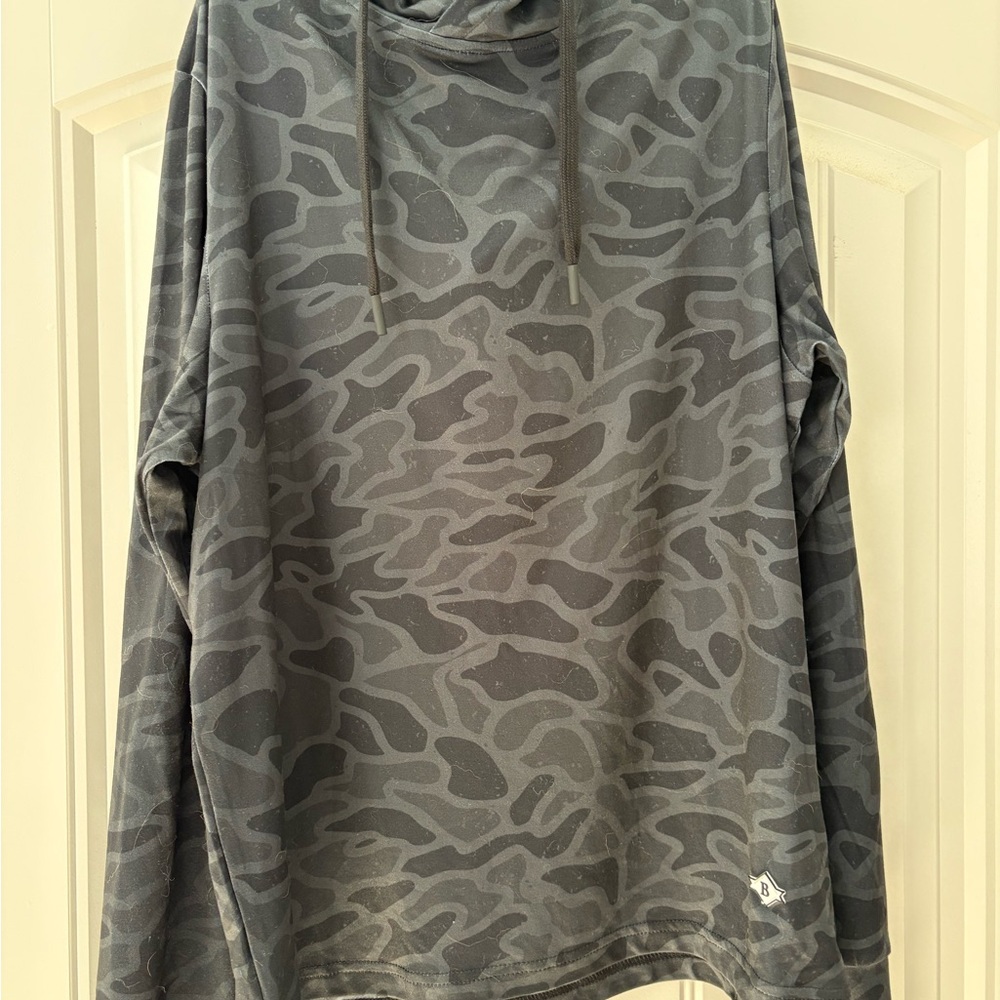 BURLEBO Gray Camouflage Kids Hoodie